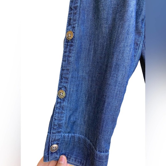 Talbots Striated Denim Shift Dress Women's Size 8 - Picture 4 of 8